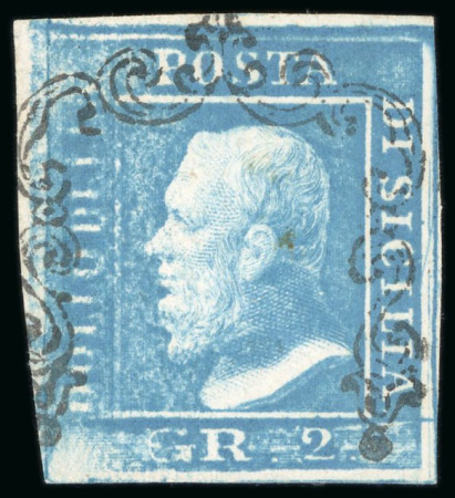 1859 2 grana I tav. doppia stampa
