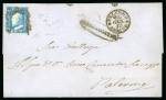 1859, Lettera da Caltanissetta con 2 gr.
