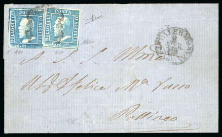 1860 Lettera con tavole differenti del 2 gr.