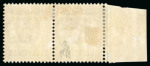 Stamp of Morocco Agencies (British Post Offices) » Spanish Currency 1907-12 15c on 1 1/2d pale dull purple and green with "1" of "15" omitted on two mint h.r. examples in reconstructed left marginal block of four