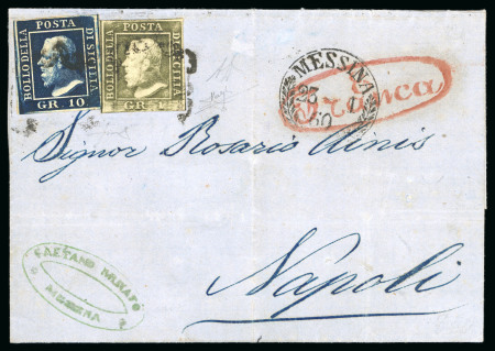 1860, Lettera con 11 gr. per Napoli