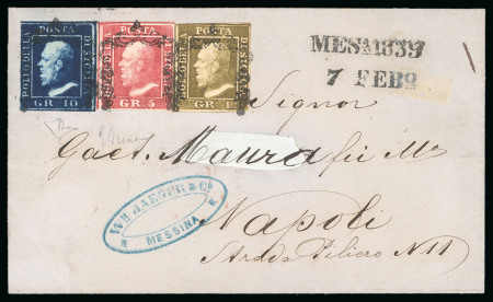1859, Lettera con 16 gr. per Napoli