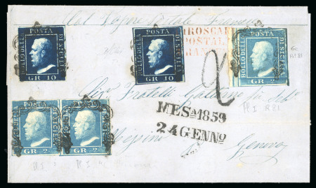 1859, Lettera da Messina 24 gennaio 1859 per Genova