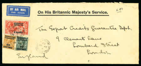 1924-32 Seahorse issues on 52 covers/fronts, with 3f on 2s6d frankings and 6f on 5s frankings