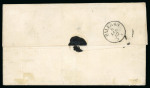 1862, Lettera del 10.7 da Napoli  per Palermo affrancata con 10 grana falso I tipo effige C.