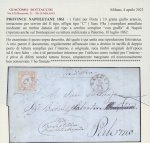 1862, Lettera del 10.7 da Napoli  per Palermo affrancata con 10 grana falso I tipo effige C.