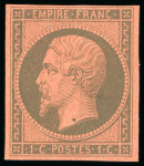 1853-1860, Lot de 3 essais Empire non dentelé dont