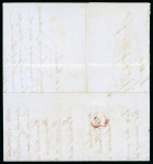 1855, Lettre pour Cobija (Bolivie - Bolivia), affranchissement