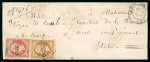 1861, Lettre chargée pour une comtesse à Aoste (Italie,