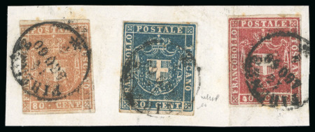 Toscana. 1851-60, Insieme composto da 50 francobolli