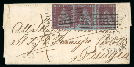 Toscana. 1851-57, Gruppo di 20 lettere.