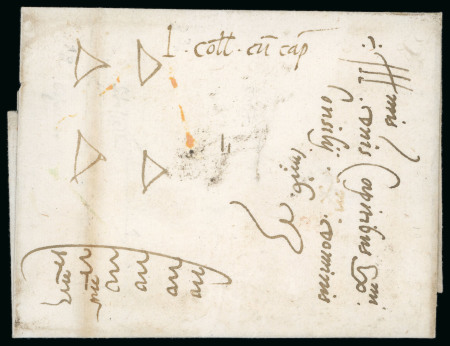 Stamp of Italian States » Prefilatelia 1515, Involucro di lettera da Vicenza del 14 giugno con segni di posta espressa