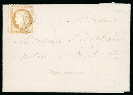1873, Lettre imprimée de la mairie de Verneuil (Oise)