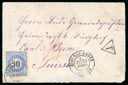 1880, Lettre de Sidi-Bel-Abbès (Algérie), Siège