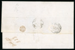 1867, Lettre à destination de Yokohama (Japon), affranchissement