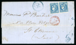 1871, Lettre pour Saint-Étienne (Loire), affranchissement