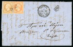 1865, Lettre pour Syra (Grèce), affranchissement Empire