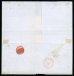 1854, Lettre pour Lima (Pérou, Peru), affranchissement