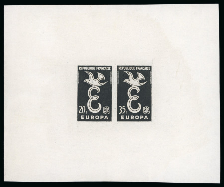 1958, Europa Y&T n°1173/1174, Colombe de la Paix (oiseau