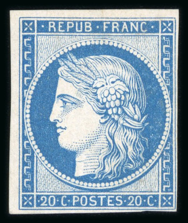 Stamp of France » Type Cérès de 1849-1850 1849, Cérès non dentelé Y&T n°8f * 20 centimes