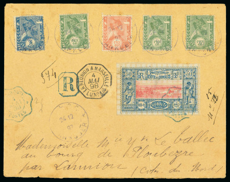 1897, Envelope en régime recommandé pour la France,