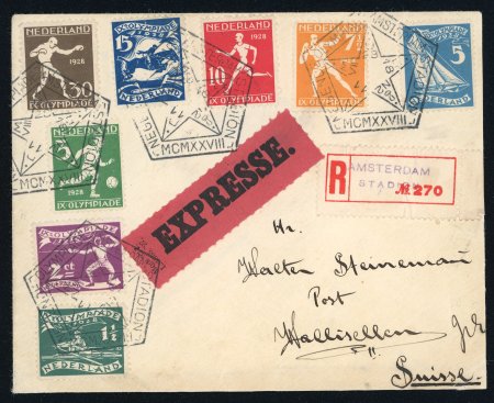 1928 Commemorative set  of Amsterdam Olympics on cover