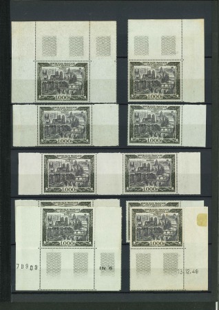 1950, 1000 francs Paris Y&T PA 29, reconstitution d'une