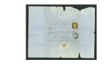 1859, Lettera da Piazza con 1 grana isolato