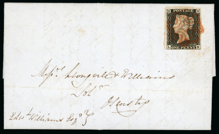 Stamp of Great Britain » 1840 1d Black and 1d Red plates 1a to 11 1840 1d. black, LK, Pl. 1a (worn impression, used on