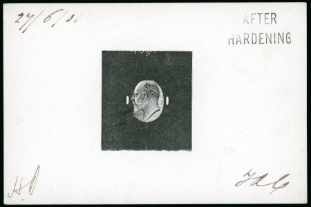 Stamp of Great Britain » King Edward VII 1901 (27 Jun) approved head die proof in black on glazed