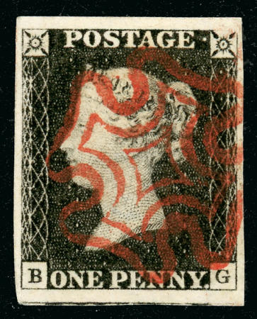 Stamp of Great Britain » 1840 1d Black and 1d Red plates 1a to 11 1840 1d black pl.1b BG used