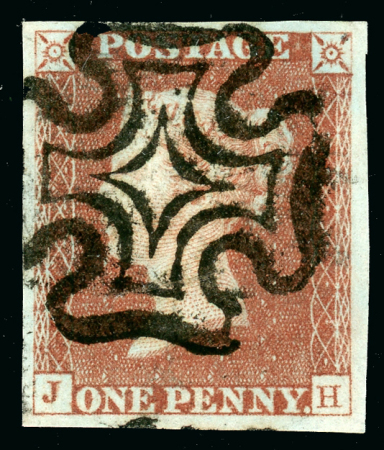 Stamp of Great Britain » 1840 1d Black and 1d Red plates 1a to 11 1841 1d pl.1b JH red printing from “black plates” used