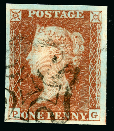 Stamp of Great Britain » 1840 1d Black and 1d Red plates 1a to 11 Plate 11 PG red printing from the "black plate", with