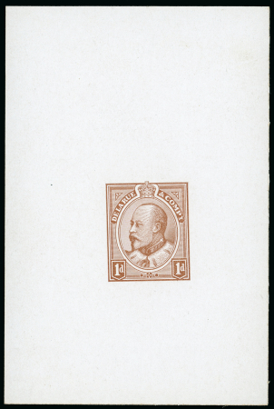 Stamp of Great Britain » King Edward VII 1903 1d. Die 2 colour trial in ochre-brown on thick