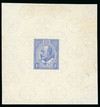 Stamp of Great Britain » King Edward VII 1903 1d. Die 2 colour trial in ultramarine on thin