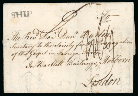 Stamp of Ireland » Pre-Stamp Postal History » Early Period 1762 (November) Folded cover from Norwalk, Connecticut,