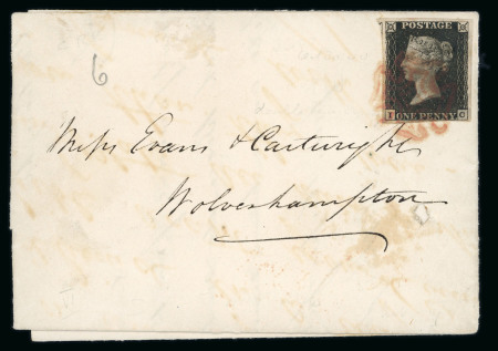 Stamp of Ireland » GB Used In Ireland 1840 1d Black pl.1b complete plate reconstruction of