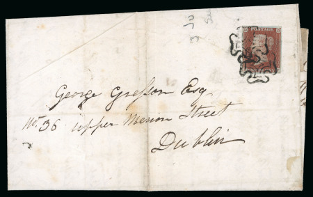 Stamp of Ireland » GB Used In Ireland 1841 (3.6) Folded cover from Moate, Co. Westmeath to