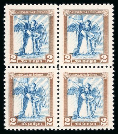 Stamp of Ireland » Essays & Proofs (E1-E167) 1922, Dollard – Lithographed in bi-colour: 2d blue