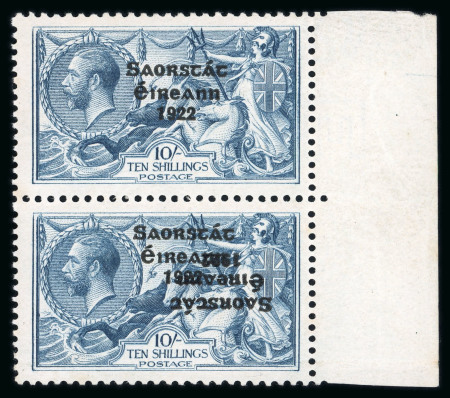 Stamp of Ireland » 1925 Narrow Date Overprints (T66-T68) 10s gray-blue, with perfect "S" in Postage from plate