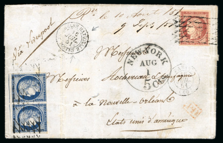 1851, Lettre pour La Nouvelle-Orléans (États-Unis)