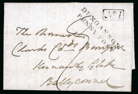 Stamp of Ireland » Pre-Stamp Postal History » Local Post Period 1835 (May 6th) Folded entire from Donaghmore to Ballyconnel,