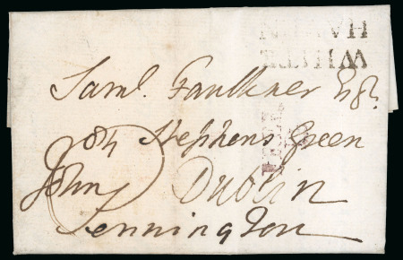 Stamp of Ireland » Pre-Stamp Postal History » Local Post Period 1783 (August 20th) Folded entire sent from Lord Pennington