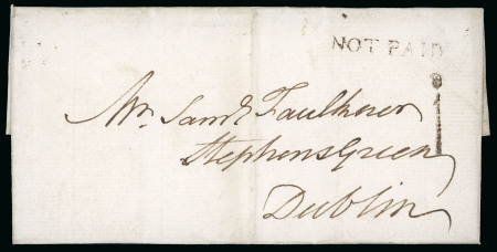Stamp of Ireland » Pre-Stamp Postal History » Local Post Period 1794 (June 16th) Folded entire sent locally within