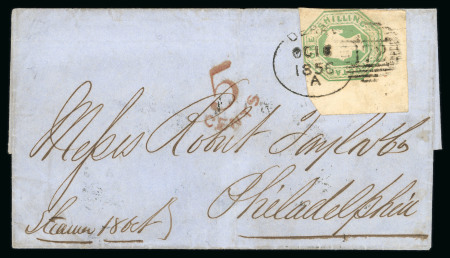 Stamp of Ireland » Transatlantic Mail to, from and via Ireland 1856 (October 16th) Folded cover from Derry, via Dublin