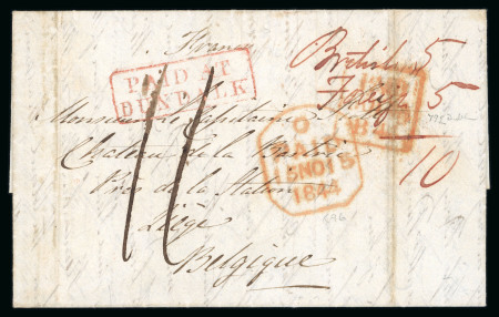 Stamp of Ireland » GB Used In Ireland 1844 (November 13th & December 7th) Two folded entires