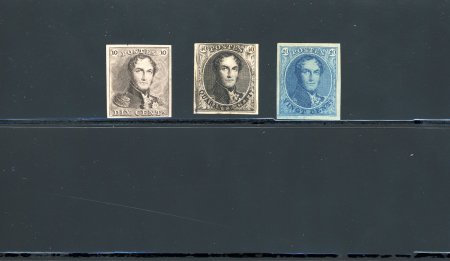 1849-1895, Épaulettes et Médaillons, trio de réimpression