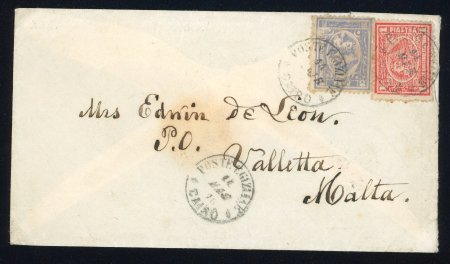 1876 (Mar 11), envelope from Cairo via Port Said to