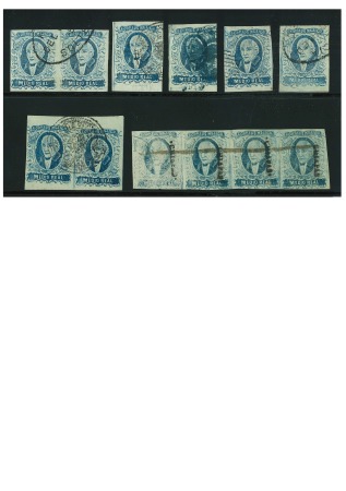 1856 Apam and Chiapas ½ Real Blue group