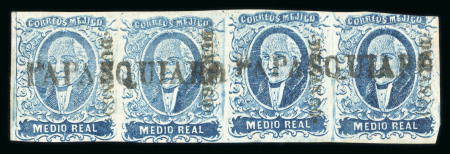 1856 Durango ½ Real Blue group